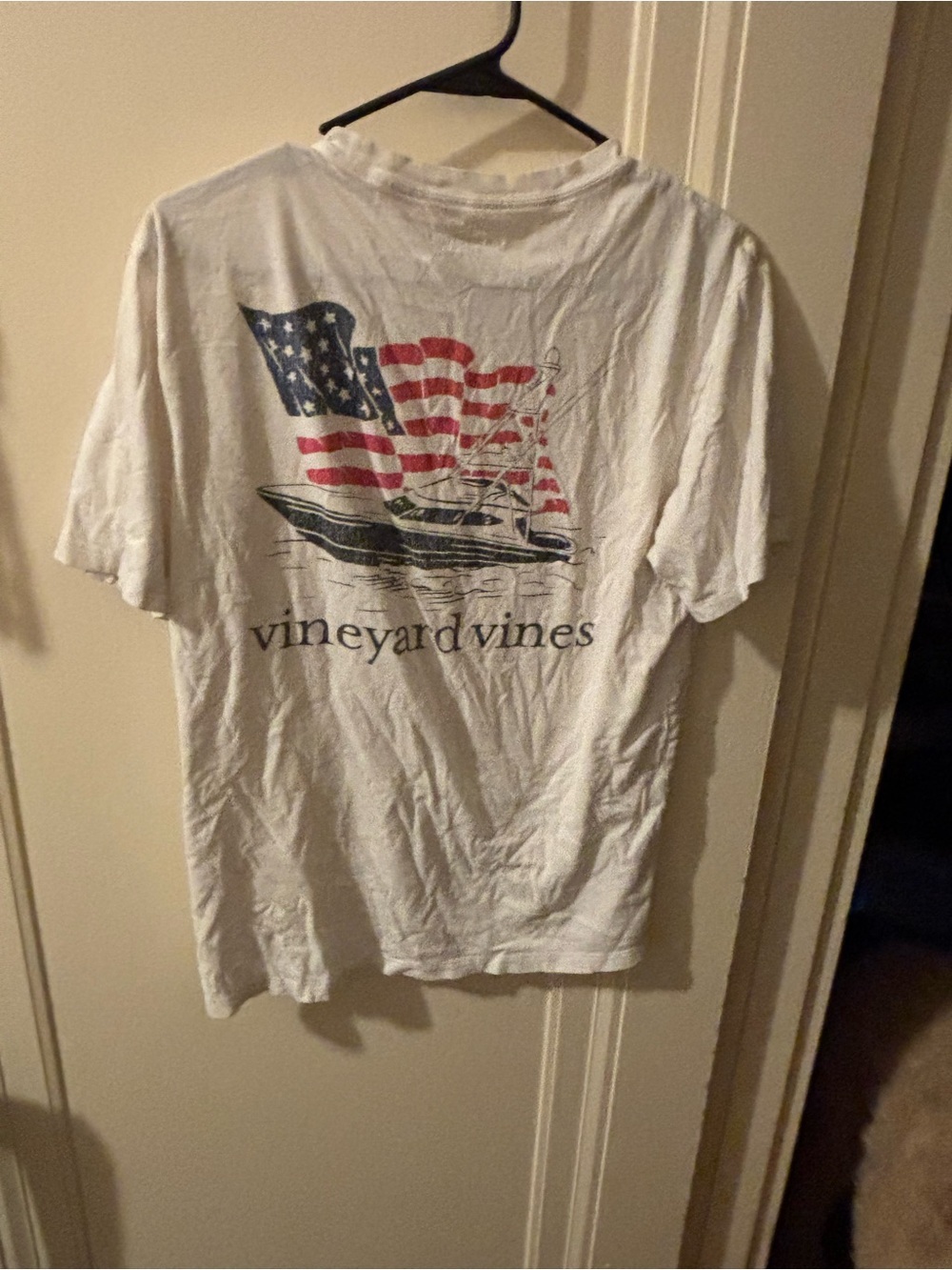 Vineyard Vines White Short-Sleeve Pocket Tee with Chest Logo
